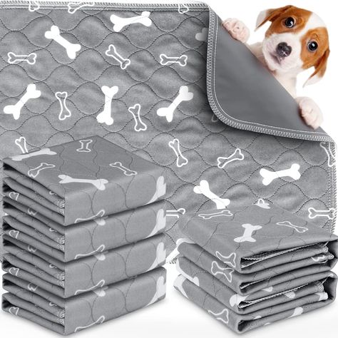 6pack Washable Pee Pads for Dogs 24 x 16 Inch Reusable Puppy Pads, High Urine Absorption Waterproof Puppy Pad Reusable Potty Pee Pads For Dogs, How To Train Your Dog To Use Pee Pads, How To Potty Train A Puppy On A Pad, How To Train A Dog To Use Potty Pads, Washable Puppy Pads, Dog Pee Pads, Puppy Pads Training, Potty Pads, Dog Pads