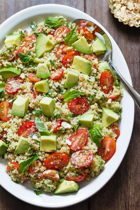 Avocado Quinoa Salad Recipe — Eatwell101 Kinoa Salad, Late Summer Nights, Chicken Quinoa Salad, Quinoa Salad Recipe, Avocado Quinoa, Healthy Nutrition Plan, Avocado Salad Recipes, Cabbage Soup Diet, Chicken Quinoa