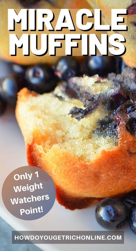 1 Point Muffins Weight Watcher Recipes, Ww 1 Point Muffins, Ww Blueberry Muffins 1 Point Kodiak, Ww Lemon Blueberry Muffins, Weightwatchers Recipes Dessert, Kodiak Blueberry Muffins Weight Watchers, Ww Miracle Muffins, Weight Watchers Brunch Recipes, Ww Breakfast Muffins