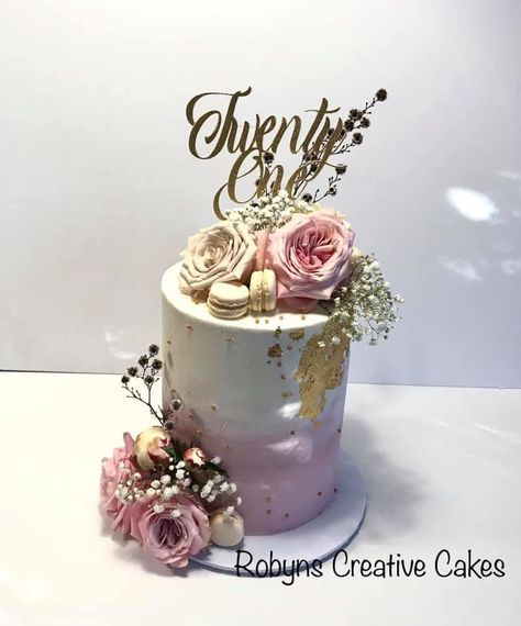 Classy 21st Birthday Cake, Birthday Cake 21, Classy 21st Birthday, 21st Cakes, Big Birthday Cake, 21 Bday, 21st Cake, Birthday Cake With Flowers, 21st Birthday Cakes