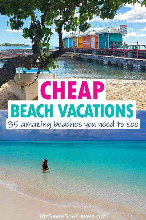 35 Cheapest Beach Vacations: Swoon-worthy Destinations You Need to See Beach Vacation Hacks, Affordable Beach Vacations, Usa Vacation Destinations, Best Tropical Vacations, Vacation Hacks, Tropical Vacation Destinations, Cheap Beach Vacations, Cheap Family Vacations, Usa Summer