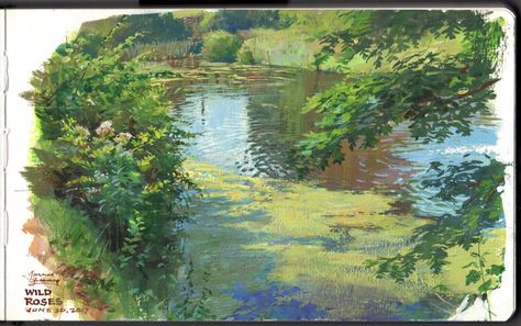 James Gurney James Gurney, Master Oil Painting, Painting Gouache, Air Painting, Gouache Art, Landscape Illustration, Plein Air Paintings, Flower Art Painting, Traditional Paintings