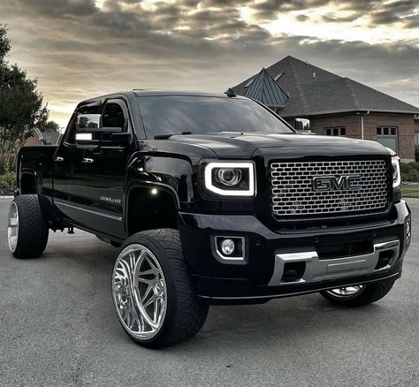 Gmc 2500 Denali Lifted Trucks, Lifted Gmc Denali, Gmc Denali Truck Lifted, Gmc Denali Truck, Black Gmc Denali Truck, Denali Hd, Denali Truck, Silverado 2500 Hd Lifted, Gmc Denali