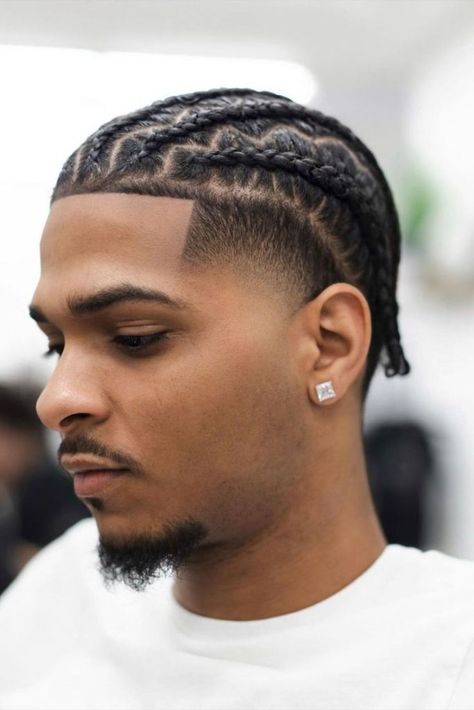 17 Stylish Braids for Men with Taper 2024: Unique Hairstyles with Tapered Fades and Plats Men Braids Hairstyles Full Head Short, Best Braid Styles For Men, Best Hair Styles Boys, Cornrows With Low Taper, Cornrows With Taper Fade, Boys Plats Hairstyles, Cornrows Straight Hair, Braids Boys Hairstyles, Fade With Braids Men