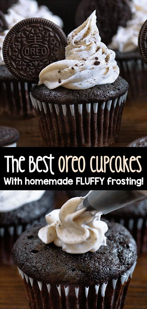 How To Make Oreo Cupcakes With Homemade Frosting Oreo Chocolate Cupcakes, Chocolate Oreo Cupcakes, Gluten Free Oreo Cupcakes, Oreo Cupcake Recipe Box Cake, Oreo Cupcake, Birthday Cake Oreo Cupcakes, Oreo Cupcakes From Scratch, Dairy Free Oreo Cupcakes, Cupcake Recipes Oreo