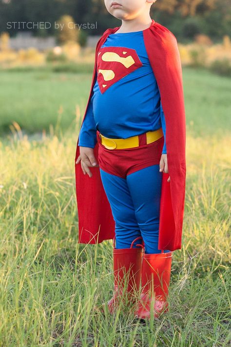 STITCHED by Crystal: Tutorial - Superman Costume Toddler Superman Costume, Superman Kids Costume, Costume Template, Superman Halloween Costume, Crystal Tutorial, Diy Costumes Men, Childrens Halloween Costumes, Superman Costume, Superman Kids