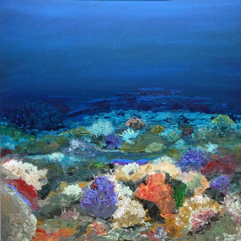 Sealife Paintings, Coral Painting Acrylic, Reef Painting Acrylics, Painted Coral Reef, Coral Reef Art Painting, Watercolour Coral Reef, Coral Reef Watercolor Paintings, Coral Reef Painting Acrylics, Painting Coral Reef