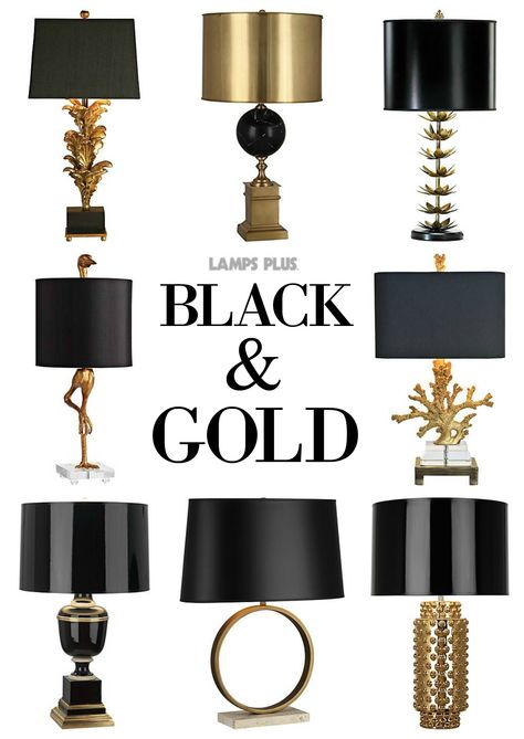 Black And Gold Table Lamp, Statement Lamp Living Room, Black And Gold Lamp, Gold Lamps Living Room, Black Lamps Living Room, Black And Gold Lamps, Gold Lamps Bedroom, Statement Lamps, Living Room Table Lamps