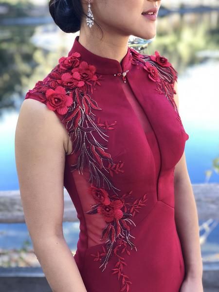 Modern Chinese Wedding Dress, Modern Qipao Dress, Cheongsam Wedding, Gaun Koktail, Qipao Wedding, Marilyn Dress, Cheongsam Modern, Modern Cheongsam, Chinese Wedding Dress