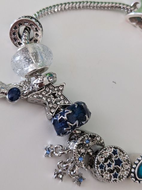 Blue Star Charm Bracelet, Pandora Celestial Star Bracelet, Pandora Celestial, Pandora Celestial Bracelet, Pandora Star, Pandora Charm, Bracelet Ideas, Pandora Charms, Pandora Charm Bracelet