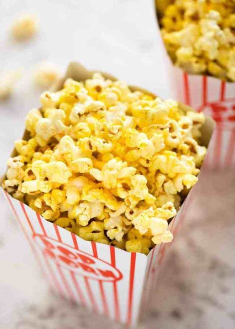 Salty Popcorn, Making Ghee, Pizza Roll, Movie Popcorn, Homemade Popcorn, Popcorn Snacks, Recipetin Eats, Recipe Tin, Best Party Food