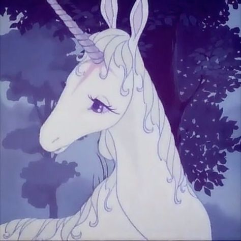 Unicorn Character, Last Unicorn, The Last Unicorn, Hair, Blue