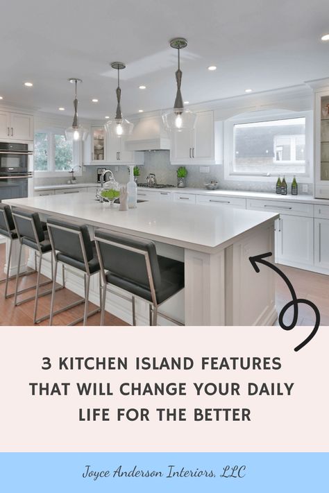 If you have the space for it, an island is one of the most functional kitchen features you can add. Along with its ability to work hard, a kitchen island easily amps up the style wattage! If you are thinking about upgrading your kitchen with an island, here are some wonderful features to consider including. Open Kitchen With Island Ideas, Smart Kitchen Island Ideas, Kitchen With One Wall And An Island, Kitchen Renos With Island, Kitchen Addition Ideas Layout, Kitchen Island With Lower Level Seating, Long Kitchen Island With Sink, Kitchen Island Set Up, Kitchen Islands With Sinks And Seating