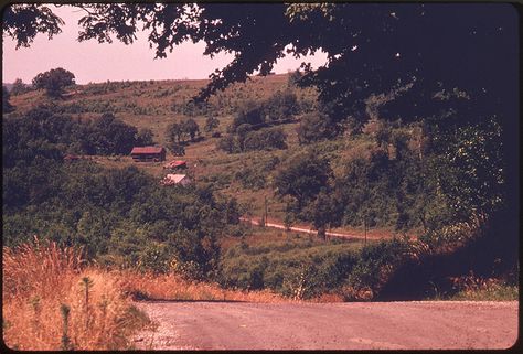 Countryside near Route #800 and Barnesville, Ohio, in the Southeastern Part of the State. This Land Has Not Been Touched by Strip Mining. 07/1974 Barnesville Ohio, Bay Village Ohio, Devils Millhopper State Park, Ho Chi Minh Trail, Ohio Gothic, Old Man�’s Cave Ohio, Still Picture, Photo Maps, College Park