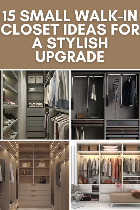 Transform your small walk-in closet into a functional and luxurious space with these 15 genius ideas! From adjustable shelving and slim hangers to pull-down closet rods and boutique-inspired lighting, these tips will help you maximize storage and boost organization. Whether it’s adding mirrors for depth or creating a color-coded system, you’ll love how these simple changes can elevate your closet. Click to explore these creative solutions and start your makeover today! Simple Closet System, Closet Hanger Rod Ideas, Space Saving Hangers Closet Storage, Closet Rod Ideas Hanging Clothes, Small Walk In Closet Makeover, Closet Hanger Rod, Pull Down Closet Rod, Small Walk In Closet Ideas, Walk In Closet Ideas