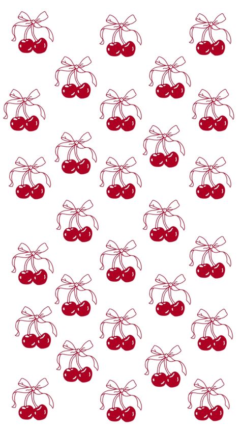 Coquette Iphone Wallpaper, Coquette Cherry, Cherry Wallpaper, Bows Coquette, Wallpaper Aesthetic Wallpaper, Dark Red Wallpaper, Bow Wallpaper, Pretty Iphone Cases, Red Cherry