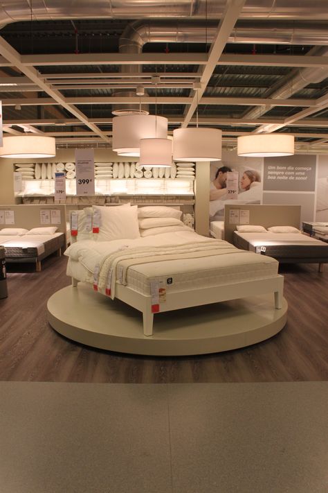 Ikea Store - Mattress Ikea Store Display Ideas, Mattress Display Ideas, Ikea Store Display, Mattress Display, Store Mattress, Furniture Store Display, Ikea Mattress, Ikea Inspiration, Spring Bedroom