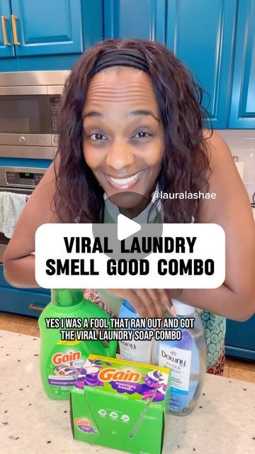 Laura Lashae on Instagram: "Have you tried the viral laundry combo? It smells so good! #viralreels #viralvideos #laundry #laundryhacks #laundrytime #laundrytips #laundrydetergent #musttry #lauralashae" Laundry Tips And Tricks Smell, Tik Tok Laundry Detergent, Best Laundry Detergent Smell, Laundry Hacks Smell, Laundry Smell Good Tips, How To Make Laundry Smell Good, Best Smelling Laundry Detergent Combo, Laundry Combo Smells, Best Laundry Detergent Combinations