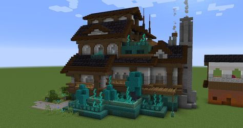 https://twitter.com/PearlescentMoon/status/1278255195294593024/photo/3 Wood House Minecraft, Minecraft Pixel Art Grid, Pixel Art Grid, Minecraft House, Minecraft Pixel Art, Minecraft Building, Minecraft Houses, New Wall, House In The Woods