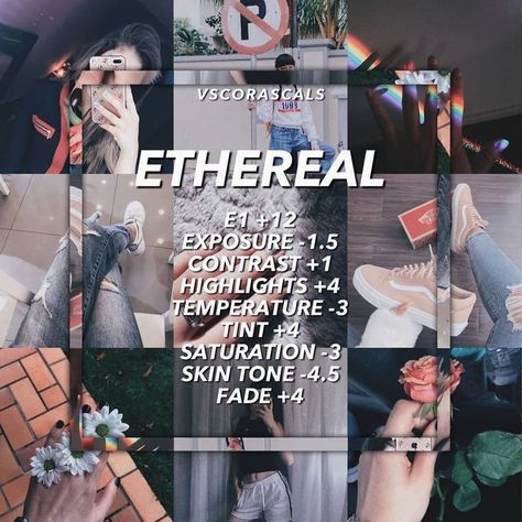 Ethereal Filter, Vsco Codes, Tutorial Vsco, Vsco Editing, Vsco Hacks, Filter Ideas, How To Use Lightroom, Vsco Filter Instagram, Vsco Themes