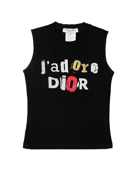 Archive Threads on Instagram: “*SOLD* AW01 Dior by John Galliano “J’Adore Dior” Ransom Tank-top Inducted under the Christian Dior maison in 1995, John Galliano…” Jadore Dior Tshirt Outfit, Jadore Dior Shirt, Jadore Dior Tshirt, Jadore Dior Top, Dior Tank Top, Dior Tshirt, Dior Clothes, J Adore Dior, Dream Tops