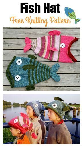 Fish Hat Free Knitting Pattern #knittingpattern #knitting #pattern #mittens Hat Free Knitting Pattern, Fish Hat, Crochet Fish, Knitting Hats, Hat Patterns Free, Knitting Humor, Beginner Knitting Patterns, Modern Knitting, Pattern Knitting