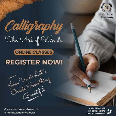 Unlock the Art of Beautiful Writing: Join Our Calligraphy Online Course Today ‼️

Get details about materials and other enquiries through our WhatsApp group ℹ️ : https://bit.ly/3BauIhO

To register, simply click on the link below and fill out the form ✍🏻:
https://bit.ly/3nGXV0K

Follow us on 🤳🏻:
https://www.instagram.com/nurture_academy/
https://www.facebook.com/NurtureAcademyOfficial
.
.

#nurtureacademy #CalligraphyCourse #OnlineLearning #WritingSkills #ArtOfWriting #HandLettering Calligraphy Course, Beautiful Writing, Improve Your Handwriting, Improve Handwriting, Learn Calligraphy, Word Online, Calligraphy Handwriting, Learn A New Skill, Cute Couple Cartoon