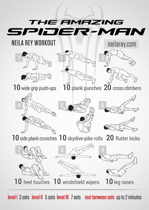 The Amazing Spider-Man workout. Nerdy Workout, Neila Rey Workout, Neila Rey, Hero Workouts, Man Workout, Superhero Workout, I Work Out, Amazing Spider, Bodyweight Workout