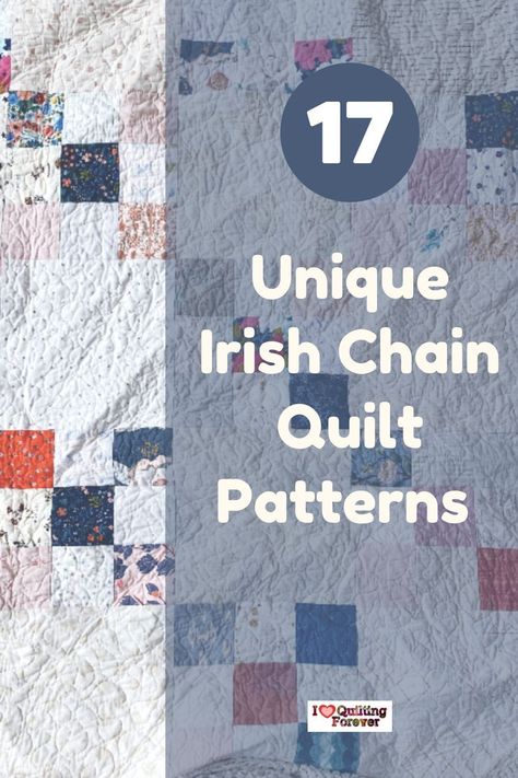 Quilt Irish Chain Block Patterns, Irish Chain With Stars Quilt Pattern, Irish Chain Modern Block Pattern, Irish Chain Quilt Borders, Irish Chain Variation Quilts, Scrappy Double Irish Chain Quilt Pattern, Black And White Irish Chain Quilts, Irish Chain Quilt Block, Double Irish Chain Quilting Designs