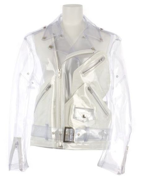 transparent Transparent Jacket, Weird Fashion Trending, Riders Jacket, Weird Fashion, Creation Couture, Plastic Wrap, White Jacket, Steam Punk, Comme Des Garcons