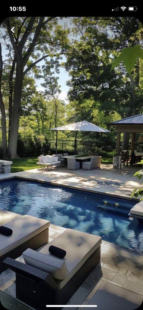 Small Backyard Pool Ideas, Pool Landscaping Ideas, Small Backyard Pool, Backyard Pool Ideas, Kelly Jones, Pool Ideas On A Budget, Pools Backyard Inground, Outdoor Showers, Pool Landscape