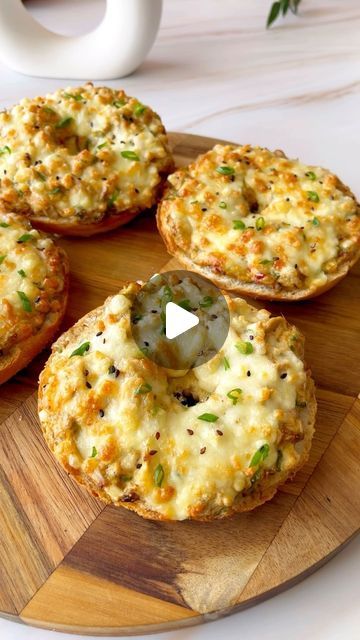 Azmia Iqbal on Instagram: "Tuna Melt Bagels🥯✨

Super mooreish and perfect for breakfast or a light meal! If you're a tuna lover, you already know how good these are gonna be🤌🏻 

Make sure you share the love and send this video to your loved ones as well😋

Hope you enjoy this recipe and follow me @miasweetsneats for more.

Ingredients (Makes 6 Bagel halves):

3 Bagels
2 Cans of tuna chunks (in water)
1/2 cup chopped spring onion
1/4 cup chopped pickled jalapeños
1 tbsp yellow mustard
2 tbsp hot sauce
Salt to taste
1 tbsp lemon juice 
1/2 tsp white or black pepper powder
1/2 cup regular or chili mayo (or a mix of regular and Kewpie mayo)

Handful of grated mozzarella cheese
Chopped spring onion & everything bagel seasoning (optional) for garnish

Instructions:

- Mix the ingredients for Tuna Melt Sandwich, Kewpie Mayo, Tuna Mayo, Everything Bagel Seasoning, Tuna Melt, Protein Packed Meals, Bagel Seasoning, Tuna Melts, Pickling Jalapenos