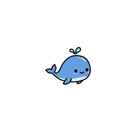 Cute Tiny Animals Drawings, Cute Doodles Frog, Ikan Aesthetic, Whale Kawaii, Blue Doodles, Whale Cartoon, Cute Small Drawings, Cartoon Sea Animals, Cartoon Whale