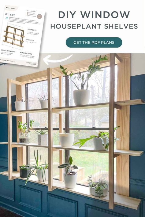 Diy Window Shelf, Diy Plant Shelf, Window Shelf For Plants, Window Sill Shelf, Window Plant Shelf, Window Shelves, Window Plants, Indoor Window, Plant Shelf