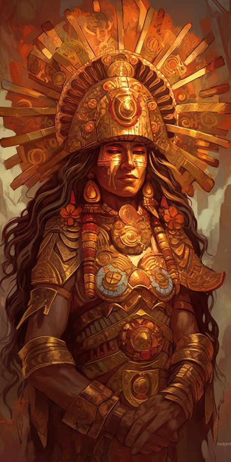 Incan Gods, Junkanoo Costume, Inca Temple, Mayan Mythology, Triple Alliance, Mexican Art Painting, God Of Lightning, God Of The Sun, Red Diamonds