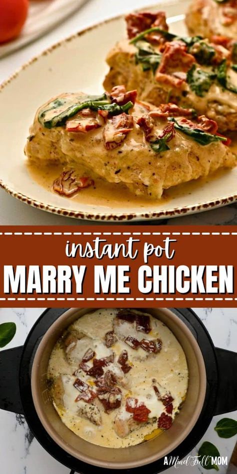 Chicken Recipe For Instant Pot, Instant Pot Chicken Sun Dried Tomatoes, Marry Me Chicken Instant Pot Recipes, Instant Pot Chicken Dishes, Instapot Marry Me Chicken Recipes, Chicken Recipes For Pressure Cooker, Instapot Chicken Parmesan Recipe, Marry Me Chicken Ninja Foodi, Instant Pot Marry Me Chicken Recipes