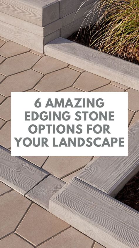 Landscape Edging Stone, Paver Edging, Garden Edging Ideas, Landscape Pavers, Garden Pavers, Edging Ideas, Landscape Edging, Garden Edging, Stone Design