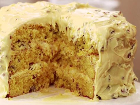 Butternut Cake Recipe Butternut Cake Recipe, Butter Pecan Frosting, Basic Yellow Cake Recipe, Butternut Cake, Pecan Frosting, Butter Pecan Cake, Yellow Cake Recipe, Paula Deen Recipes, Cake Frosting Recipe