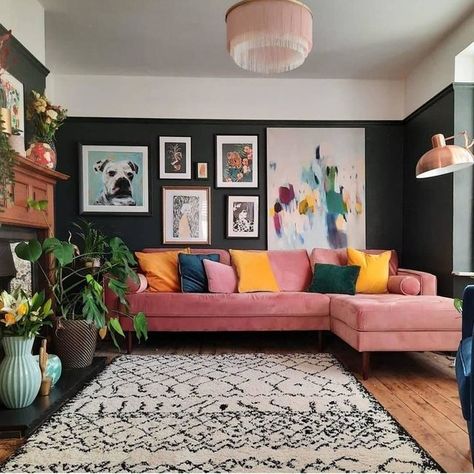 Living Room Colour Schemes, Vibrant Living Room, Victorian Living Room, Pink Living Room, Living Room Color Schemes, Cosy Living Room, Colourful Living Room, Room Color Schemes, Living Room Green