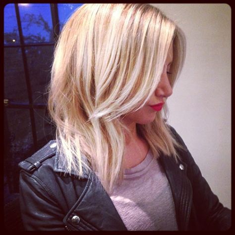 ashley tisdale long bob | Ashley Tisdale Gets Long Shattered Bob Haircut—See the Pic! | E ... Ashley Tisdale Hair, Wedding Haircut, Celebrity Haircuts, Ashley Tisdale, Short Bob Haircuts, Hair Color And Cut, Cut My Hair, Curtain Bangs, Long Bob