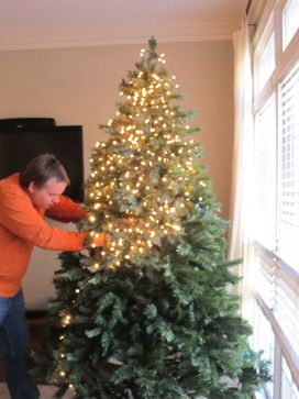 Decorating A Christmas Tree, Christmas Lights Outside, Hanging Christmas Lights, House Simple, Christmas Tree Lights, Christmas Tree Decorating, Oh Christmas Tree, Tree Lights, Tree Decorating