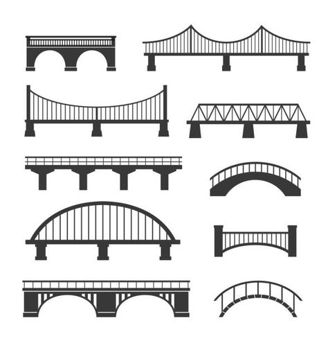 How To Draw A Bridge, Bridge Sketch Simple, Bridge Architecture Drawing, Bridge Drawing Easy, Bridge Doodle, Bridges Drawing, Bridges Illustration, Bridge Reference, Bridge Cartoon