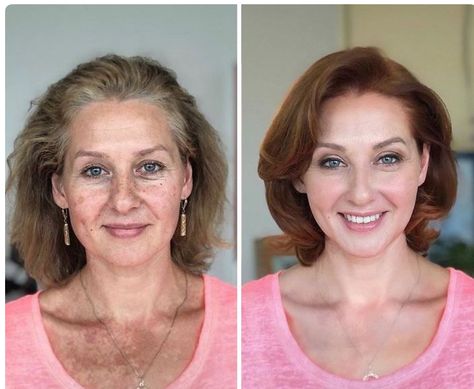 Makeup For Older Women, Beauty Makeover, Makeup Hacks Beauty Secrets, Best Makeup Tips, Power Of Makeup, Hooded Eye Makeup, Beauty Make-up, Makeup Transformation, Hair Makeover