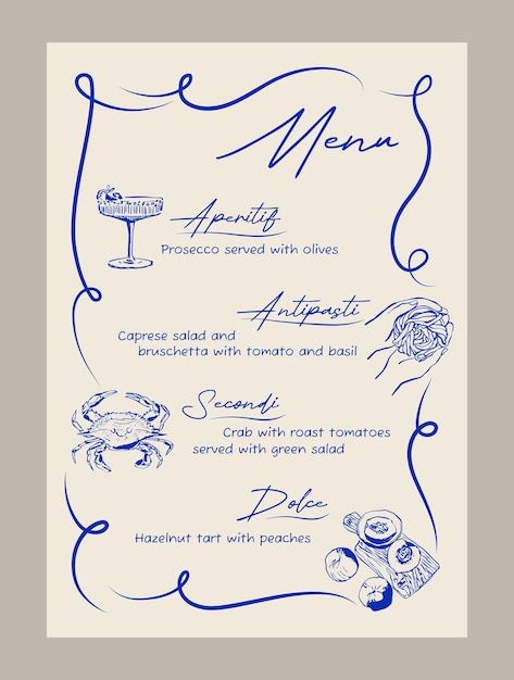 Vector elegant anniversary dinner menu t... | Premium Vector #Freepik #vector Dinner Party Menu Handwritten, Unique Menu Ideas, Dinner Party Menu Card, Cool Menu Design, Birthday Dinner Menu Ideas, Dinner Party Menu Design, Dreamy Tablescapes, Elegant Menu Card, Dinner Party Elegant