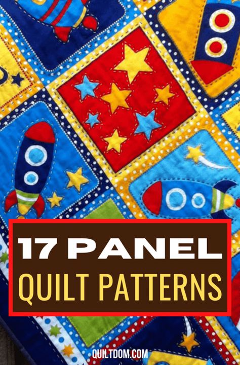 Sewing Panels Fabrics, Quilts With Horizontal Panels, Quilt Pattern Using A Panel, Quilts With Small Panels, Quilt Patterns For Panels Layout, Quilting A Panel Quilt, How To Quilt A Panel, Panel Quilt Patterns Free Robert Kaufman Fabric, Large Print Quilts Ideas