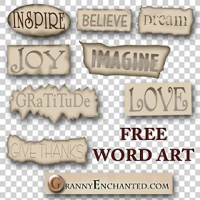 GRANNY ENCHANTED'S BLOG: Free Positive2 Digi Word Art Elements Free Digital Scrapbooking Elements, Thanks Words, Scrapbooking Freebies, Journal Making, Free Vintage Printables, Digital Scrapbooking Freebies, Art Elements, Digi Scrapbooking, Free Word