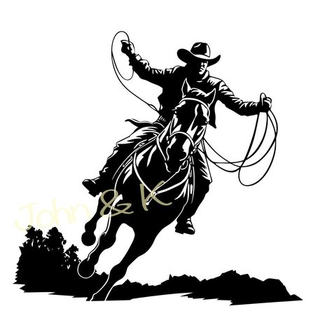 Cowboy Graphic Design, Rodeo Activities, Rodeo Clipart, Cowboy Clipart, Rodeo Svg, Cowboy Silhouette, Cowboy Svg, Easy Disney Drawings, Clothes Printing