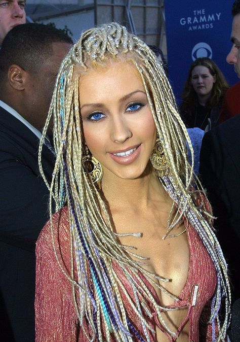 Pictures of Christina Aguilera Through the Years | POPSUGAR Celebrity Burning Man Hair, White Girl Braids, Braids Pictures, Types Of Braids, Braided Ponytail Hairstyles, Micro Braids, Girls Braids, Beauty Makeup Tips, Box Braids Hairstyles