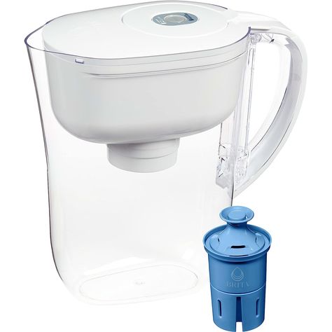 Brita Water Filter Pitcher for Tap and Drinking Water with 1 Elite Filter, Reduces 99% of Lead, Lasts 6 Months, 6-Cup Capacity, BPA Free, White Brita Pitcher, Bottles Packaging, Brita Water Filter, Brita Filter, Water Filter Pitcher, Soda Makers, Plastic Water Bottles, Water Coolers, Reusable Water Bottles