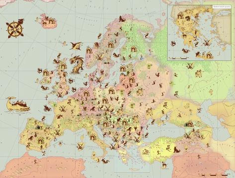 European Mythical Creatures – Europe Is Not Dead! European Mythical Creatures, European Folklore Creatures, Lake Monsters, World Mythology, Mystical Animals, Chara Design, Humanoid Creatures, Unique Maps, Mythical Animal